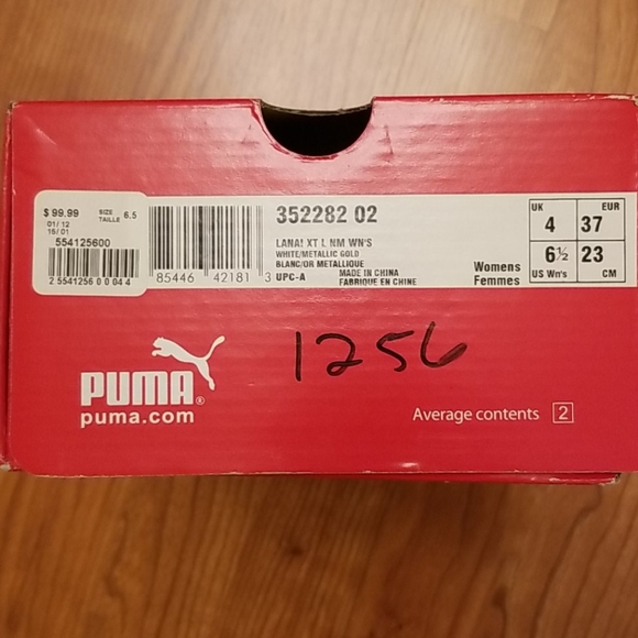 💞Sold💞 Puma Sneakers in White/Metallic Gold - Picture 6 of 6